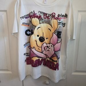Disney Winnie the Pooh and Piglet White T-Shirt